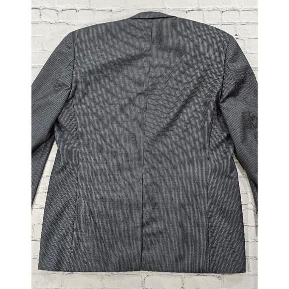 Ralph Lauren Dillard's Blue Label 100% Wool Gray Striped Blazer Jacket MENS 46L - Picture 8 of 13